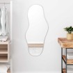 Espejo de pared plateado 100x45 cm