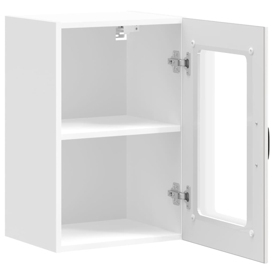 Armario pared para cocina puerta cristal Lucca blanco