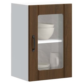 Armario de pared para cocina puerta cristal Lucca roble