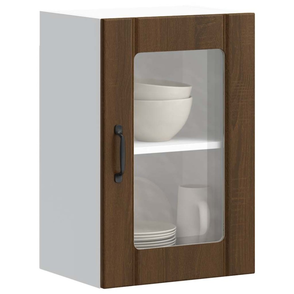 Armario de pared para cocina puerta cristal Lucca roble