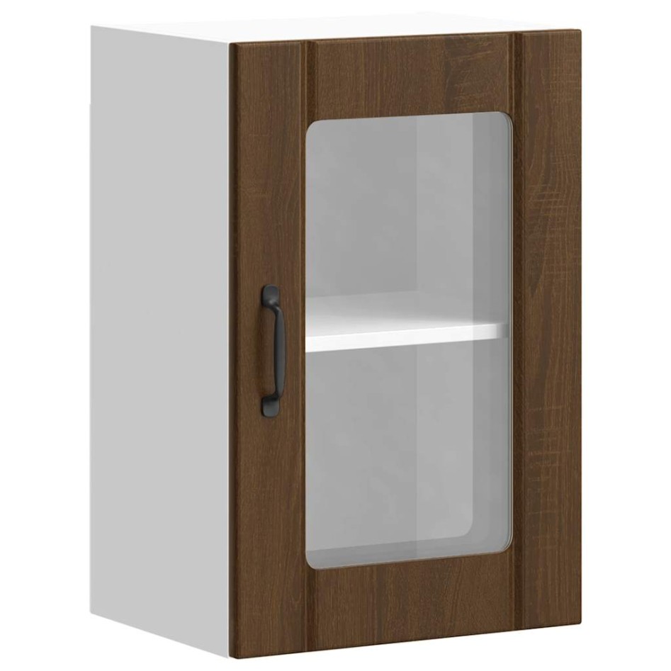 Armario de pared para cocina puerta cristal Lucca roble