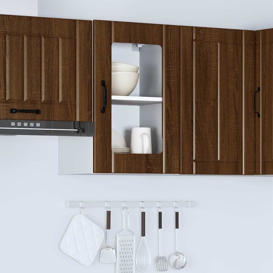 Armario de pared para cocina puerta cristal Lucca roble