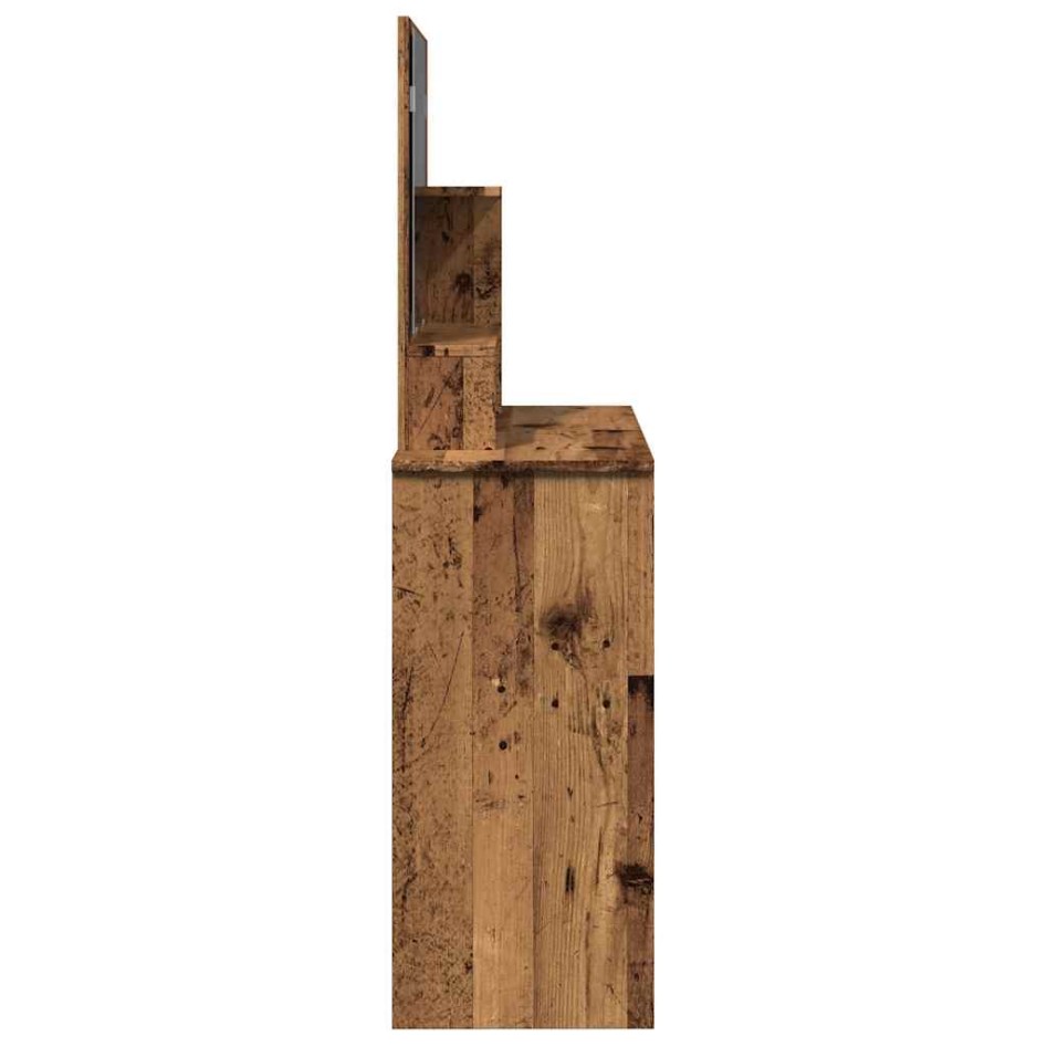 Tocador con espejo envejecida 86,5x35x136