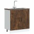 Mueble bajo fregadero Lucca madera contrachapada roble