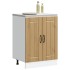 Mueble bajo para fregadero Lucca madera artesanal de