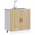 Mueble bajo fregadero Lucca madera contrachapada roble