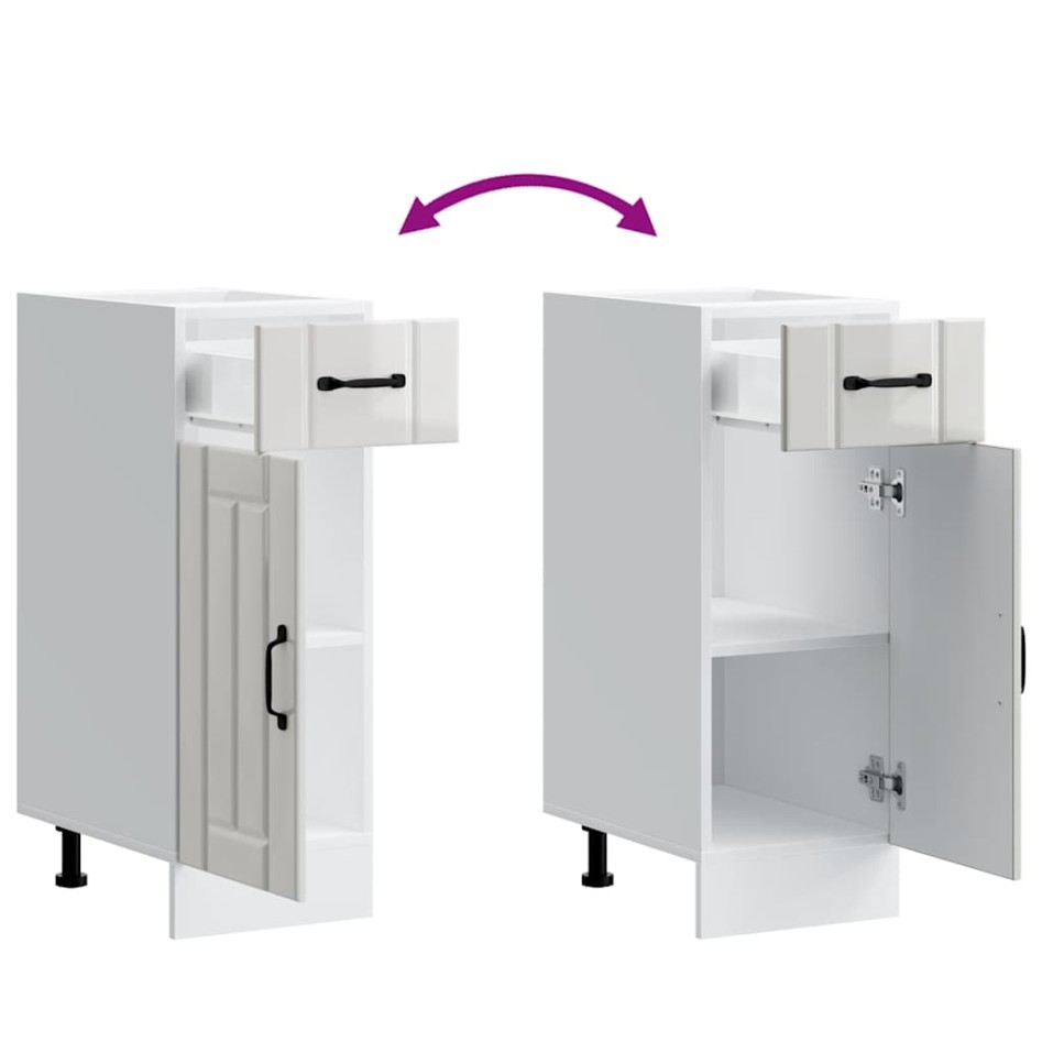 Mueble bajo de cocina Lucca blanca de alto