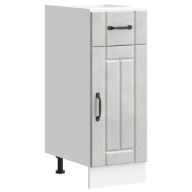 Mueble bajo de cocina Lucca madera contrachapada gris