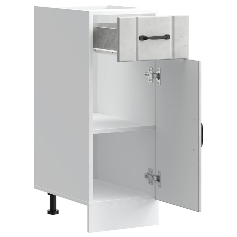 Mueble bajo de cocina Lucca madera contrachapada gris