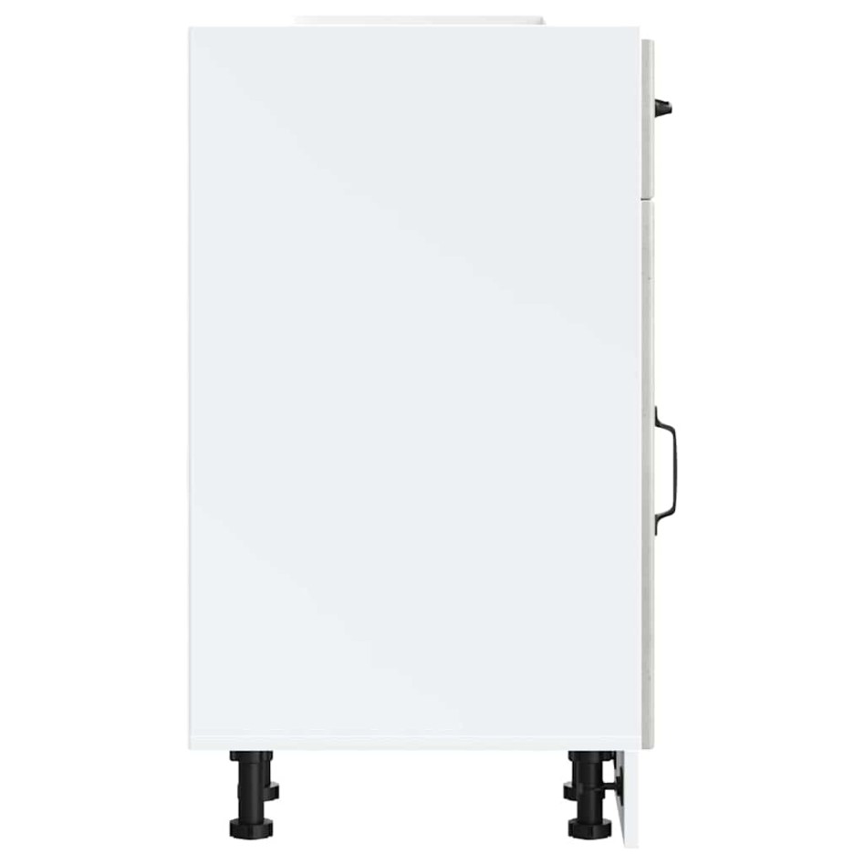 Mueble bajo de cocina Lucca madera contrachapada gris