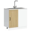 Mueble bajo fregadero Lucca madera contrachapada roble sonoma