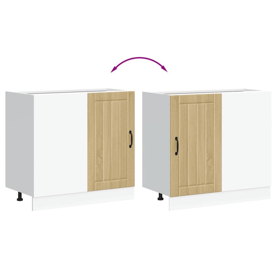 Mueble bajo fregadero Lucca madera contrachapada roble