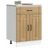 Mueble bajo de cocina Lucca roble