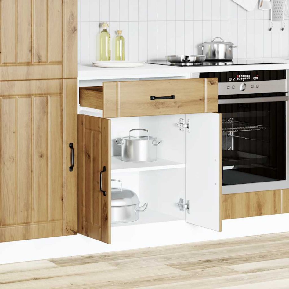 Mueble bajo de cocina Lucca roble