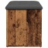 Banco con almacenaje madera ingeniería madera vieja 82x42x45