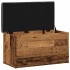 Banco con almacenaje madera ingeniería madera vieja 82x42x45