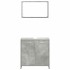 Set muebles de baño 2 piezas madera contrachapada gris