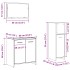 Set muebles de baño 2 piezas madera contrachapada gris