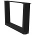 Patas para mesa de comedor forma V 2 uds negro 60x(30-31,3)