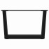 Patas para mesa de comedor forma V 2 uds negro 60x(30-31,3)