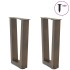 Patas para mesa de comedor forma de V 2 uds acero natural