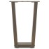 Patas para mesa de comedor forma de V 2 uds acero natural