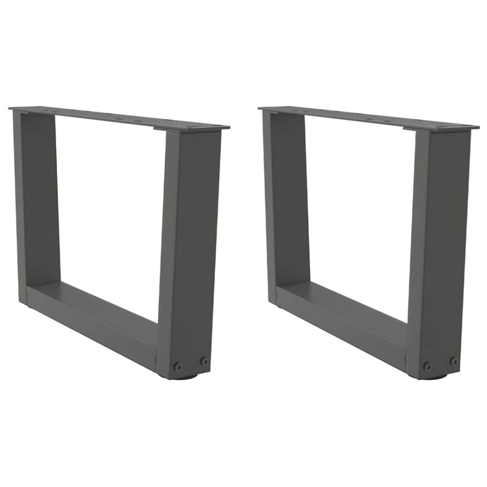 Patas para mesa comedor forma V 2 uds antracita 50x(30-31,3)