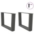 Patas para mesa comedor forma V 2 uds antracita 50x(30-31,3)