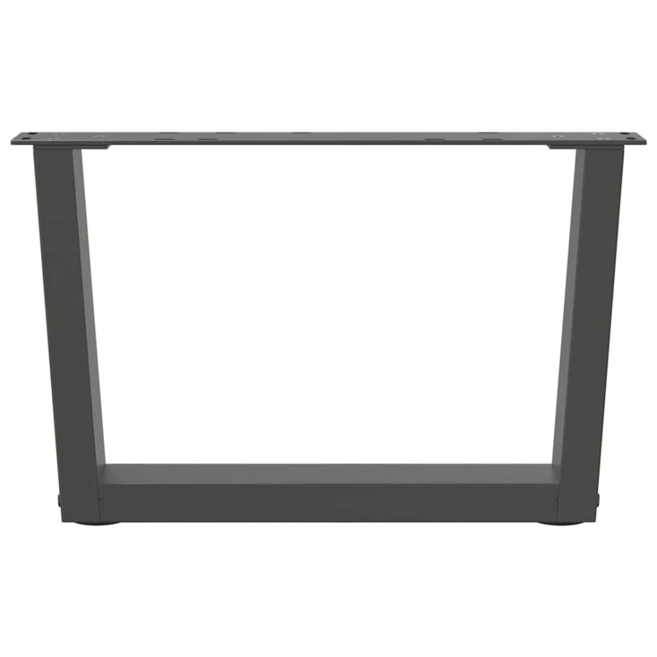 Patas para mesa comedor forma V 2 uds antracita 50x(30-31,3)