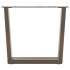 Patas para mesa de comedor forma de V 2 uds acero natural