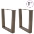 Patas para mesa de comedor forma de V 2 uds acero natural