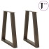 Patas para mesa de comedor en forma de V 2 uds acero