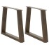 Patas para mesa de comedor forma V 2 uds negro 70x(42-43,3)