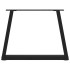 Patas para mesa de comedor forma V 2 uds negro 70x(42-43,3)