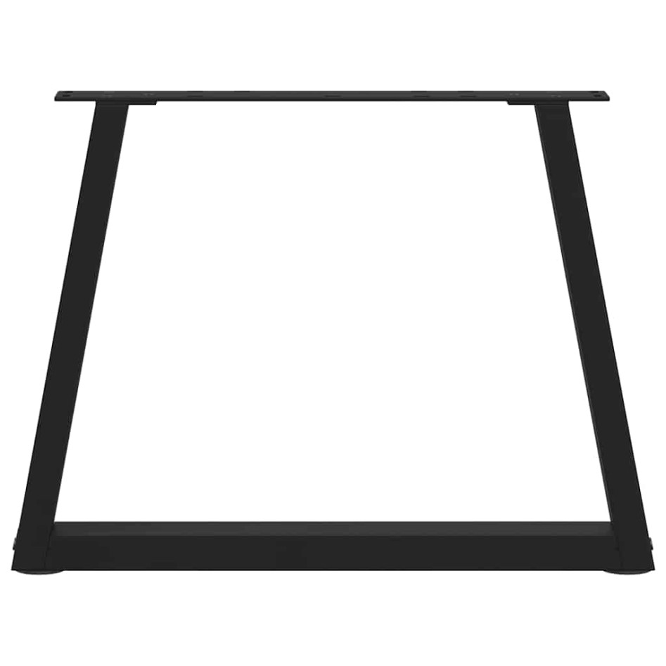 Patas para mesa de comedor forma V 2 uds negro 70x(42-43,3)