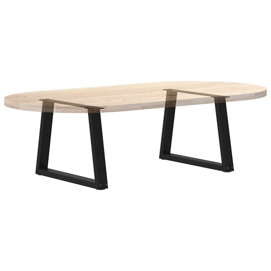 Patas para mesa de comedor forma V 2 uds negro 70x(42-43,3)