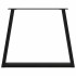 Patas para mesa de comedor forma V 2 uds negro 70x(72-73,3)