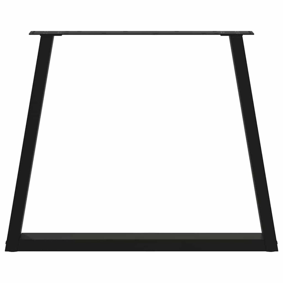 Patas para mesa de comedor forma V 2 uds negro 70x(72-73,3)