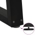 Patas para mesa de comedor forma V 2 uds negro 70x(72-73,3)