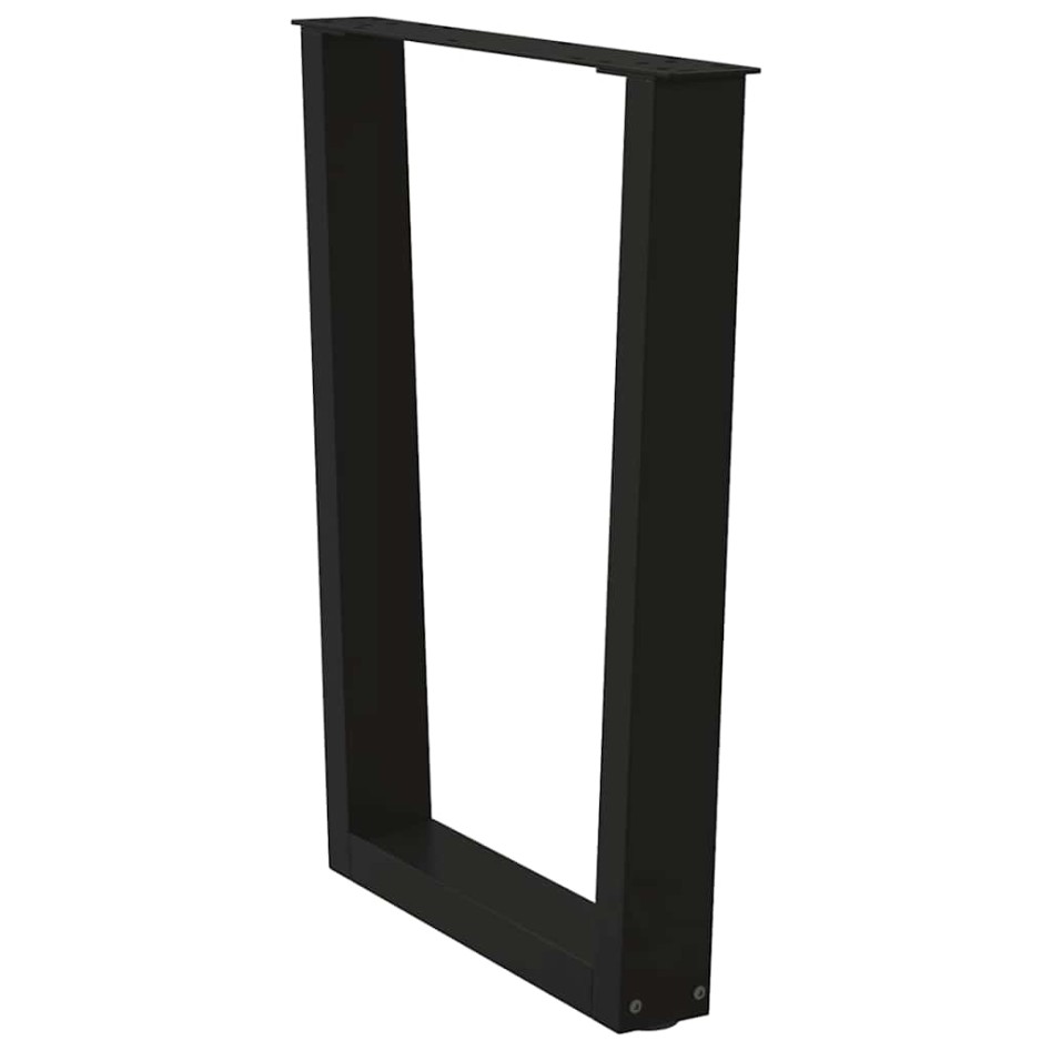 Patas para mesa de comedor forma V 2 uds negro 70x(72-73,3)