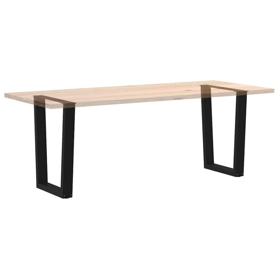 Patas para mesa de comedor forma V 2 uds negro 70x(72-73,3)