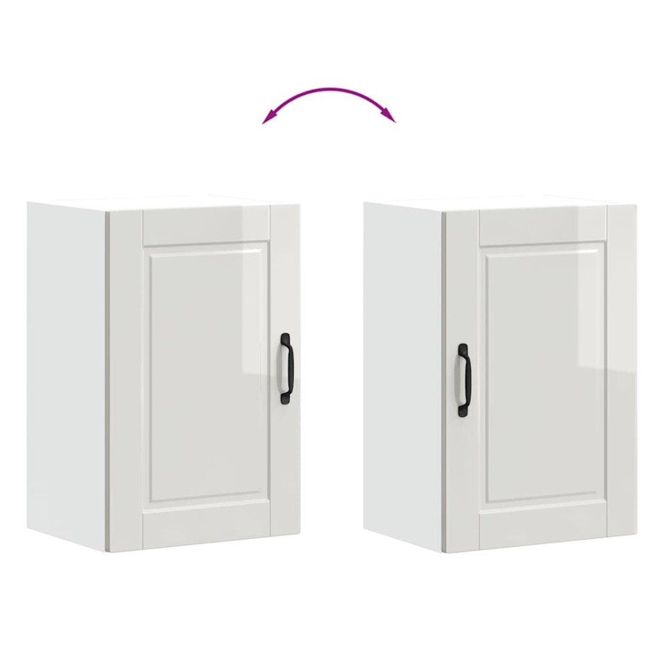 Armario pared cocina Porto madera ingeniería blanca alto