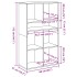 Estantería madera ingeniería negra 66x31x112
