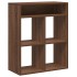 Estantería madera de ingeniería color marrón roble 66x31x80