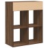 Estantería madera de ingeniería color marrón roble 66x31x80