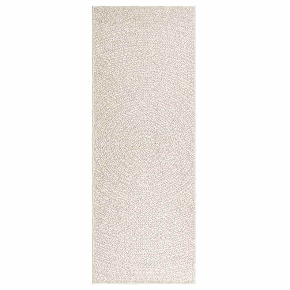 Alfombra ZIZUR apariencia yute interior exterior crema