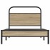 Estructura de cama sin colchón 90x200 cm madera roble