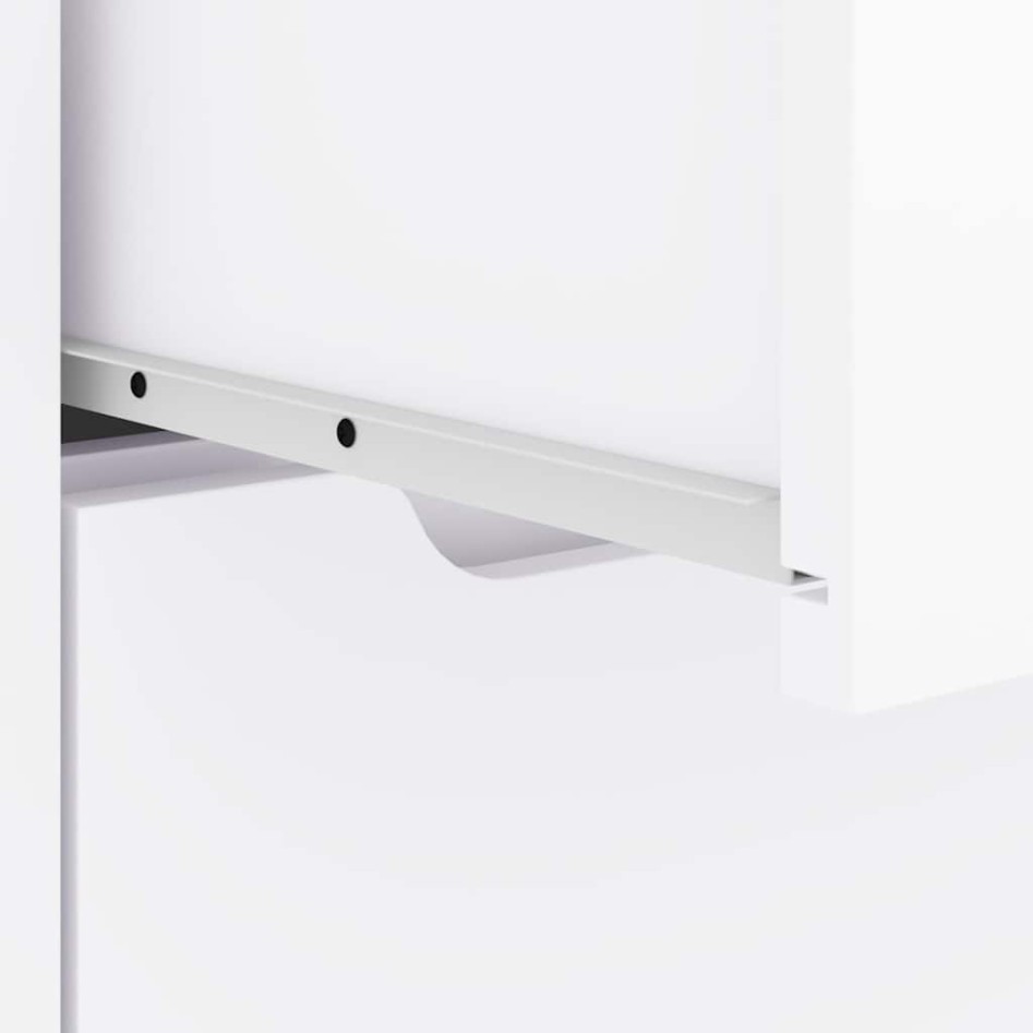 Mesilla de noche VISNES blanca 45x40x50 cm madera de