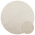 Alfombra ZIZUR aspecto yute interior/exterior crema Ø 160