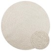 Alfombra ZIZUR aspecto yute interior/exterior crema Ø 160 cm